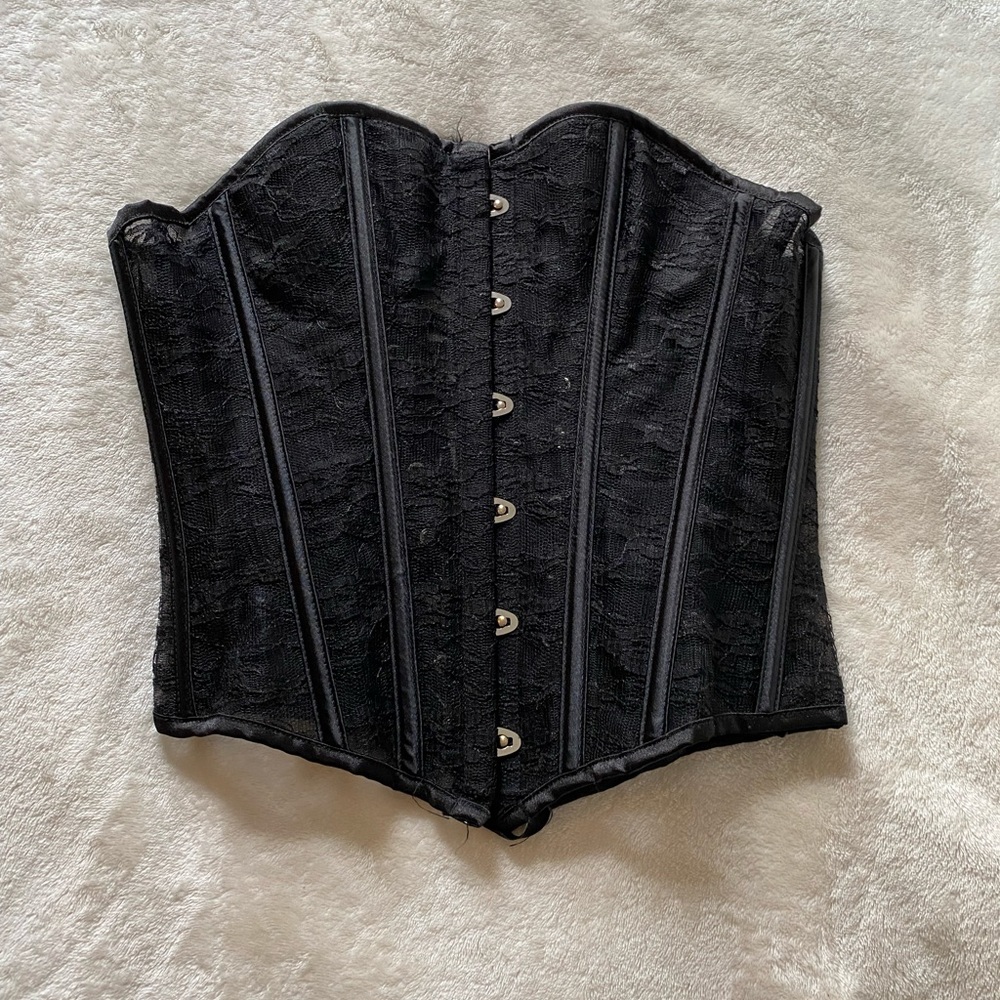 Black Lace Corset Top